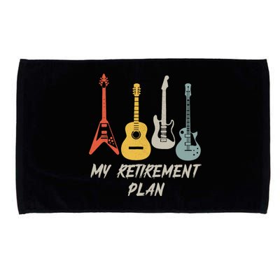 Retirement Plan For Guitar Players Retired Grandpa Dad Microfiber Hand Towel