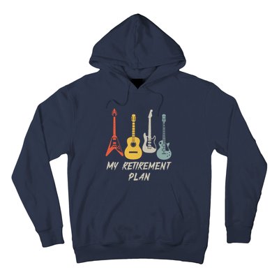 Retirement Plan For Guitar Players Retired Grandpa Dad Hoodie