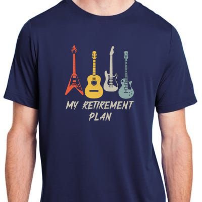 Retirement Plan For Guitar Players Retired Grandpa Dad Adult ChromaSoft Performance T-Shirt