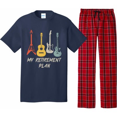 Retirement Plan For Guitar Players Retired Grandpa Dad Pajama Set