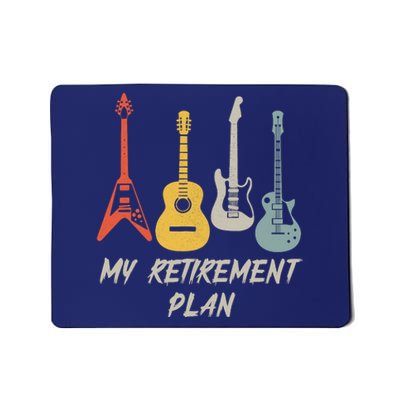 Retirement Plan For Guitar Players Retired Grandpa Dad Mousepad