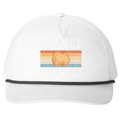 Respect Potato Funny Potatoes Vegetables Chips Eater Graphic Snapback Five-Panel Rope Hat