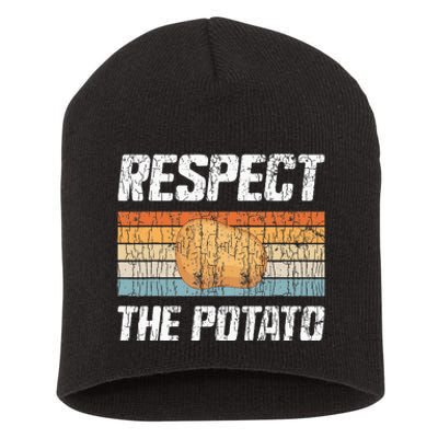 Respect Potato Funny Potatoes Vegetables Chips Eater Graphic Short Acrylic Beanie