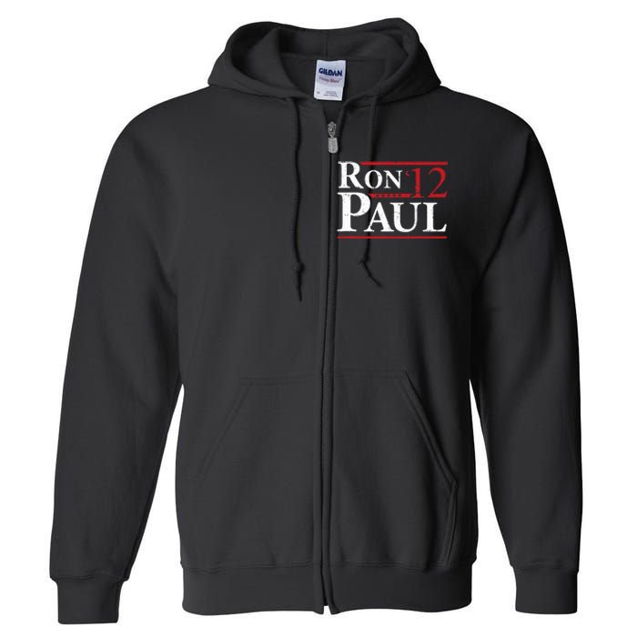 Ron Paul For President 2012 Retro Vintage Elections Full Zip Hoodie