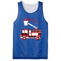 Red Plaid Fire Truck Funny Fire Valentines Day Gift Mesh Reversible Basketball Jersey Tank