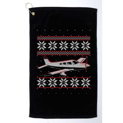 Rc Plane Flying Sports Pilot Ugly Christmas Sweater Style Gift Platinum Collection Golf Towel