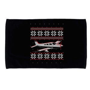 Rc Plane Flying Sports Pilot Ugly Christmas Sweater Style Gift Microfiber Hand Towel