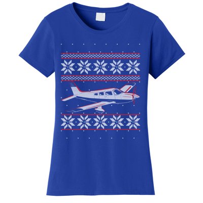 Rc Plane Flying Sports Pilot Ugly Christmas Sweater Style Gift Women's T-Shirt