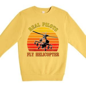 Real Pilots Fly Helicopter Air Force Academy Proud Usafa Mom Gift Premium Crewneck Sweatshirt