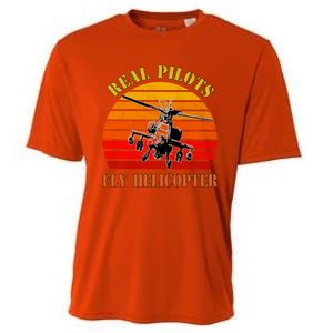 Real Pilots Fly Helicopter Air Force Academy Proud Usafa Mom Gift Cooling Performance Crew T-Shirt