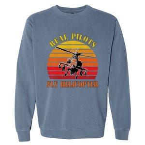 Real Pilots Fly Helicopter Air Force Academy Proud Usafa Mom Gift Garment-Dyed Sweatshirt