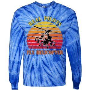 Real Pilots Fly Helicopter Air Force Academy Proud Usafa Mom Gift Tie-Dye Long Sleeve Shirt