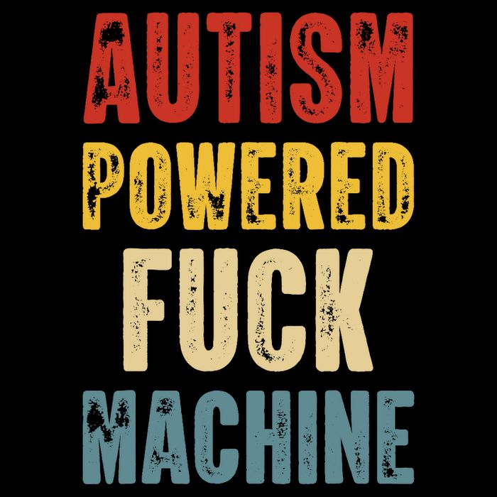 Retro Powered Fuck Machine Funny Autism Awareness Quote Gift Drawstring Bag