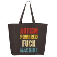 Retro Powered Fuck Machine Funny Autism Awareness Quote Gift 25L Jumbo Tote