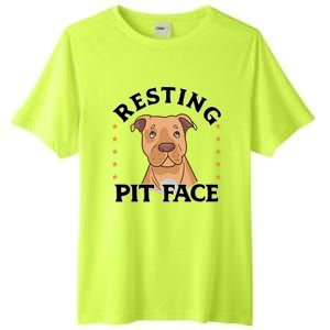 Resting Pit Face Cute Pit Bull Gift Tall Fusion ChromaSoft Performance T-Shirt