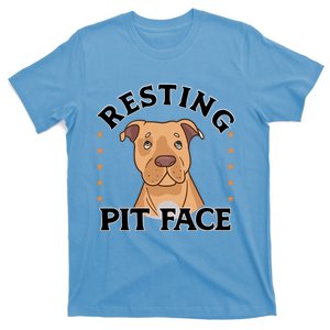 Resting Pit Face Cute Pit Bull Gift T-Shirt