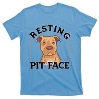 Resting Pit Face Cute Pit Bull Gift T-Shirt