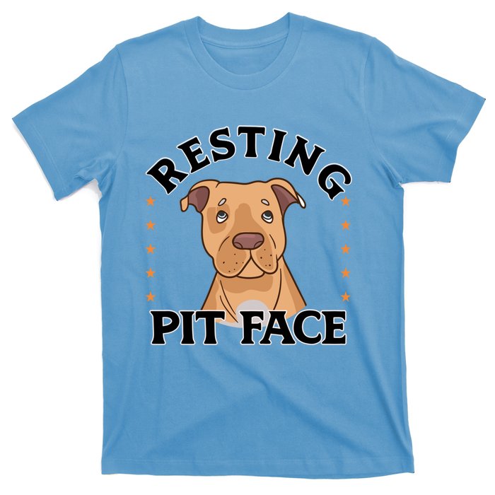 Resting Pit Face Cute Pit Bull Gift T-Shirt