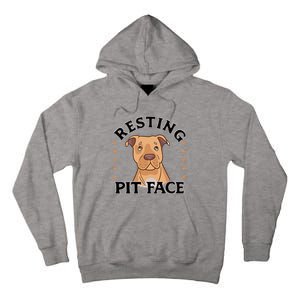 Resting Pit Face Cute Pit Bull Gift Tall Hoodie