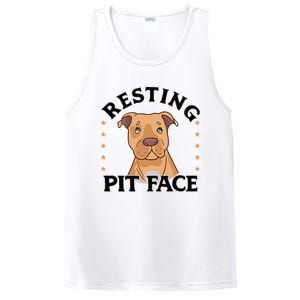 Resting Pit Face Cute Pit Bull Gift PosiCharge Competitor Tank