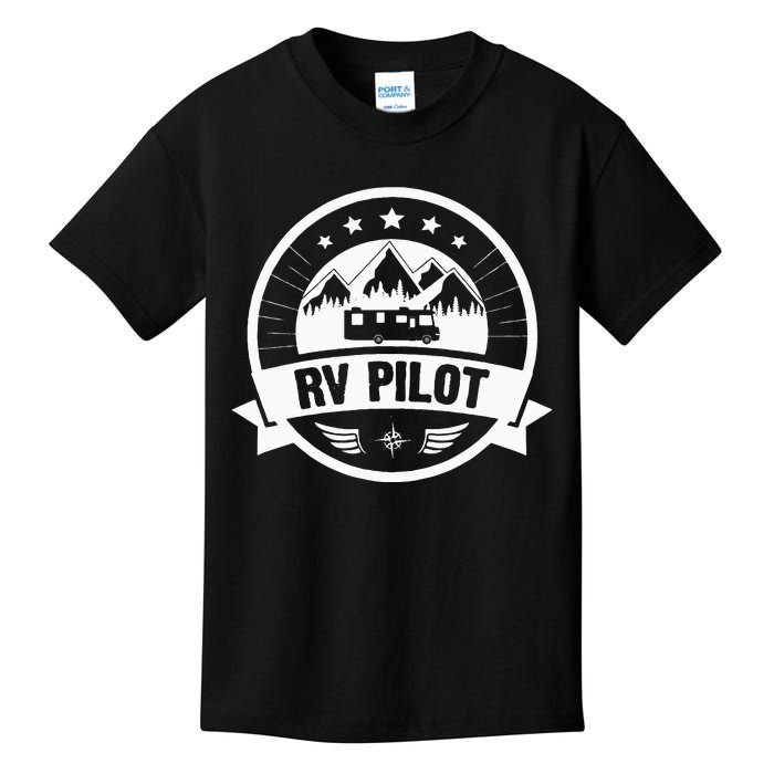 RV Pilot Funny Motorhome RV Travel Kids T-Shirt