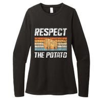 Respect Potato Funny Potatoes Vegetables Chips Eater Graphic Womens CVC Long Sleeve Shirt