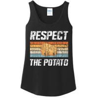 Respect Potato Funny Potatoes Vegetables Chips Eater Graphic Ladies Essential Tank