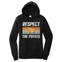 Respect Potato Funny Potatoes Vegetables Chips Eater Graphic Women's Pullover Hoodie