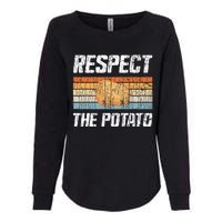 Respect Potato Funny Potatoes Vegetables Chips Eater Graphic Womens California Wash Sweatshirt