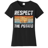 Respect Potato Funny Potatoes Vegetables Chips Eater Graphic Women's T-Shirt