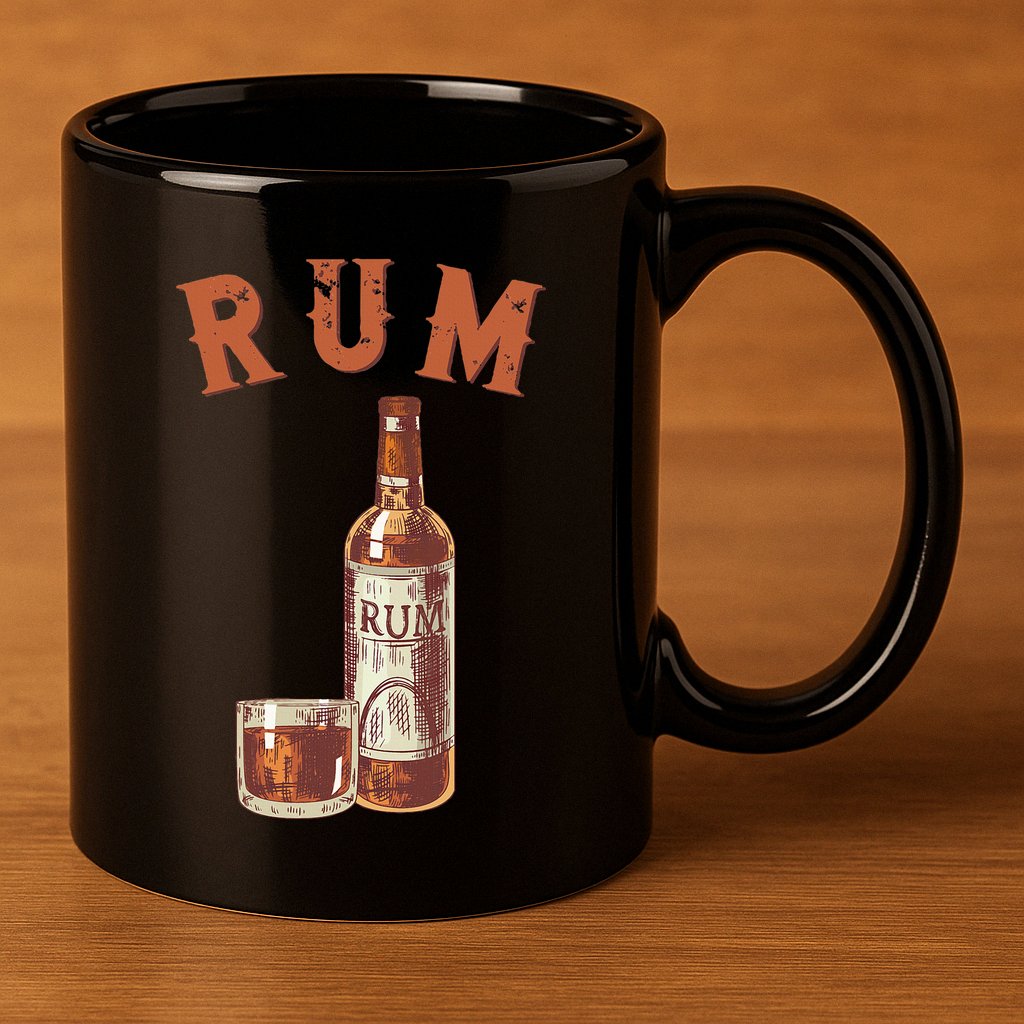Rum PirateS Favorite Drink Alcoholic Beverage Rum 11oz C Handle Ceramic Mug