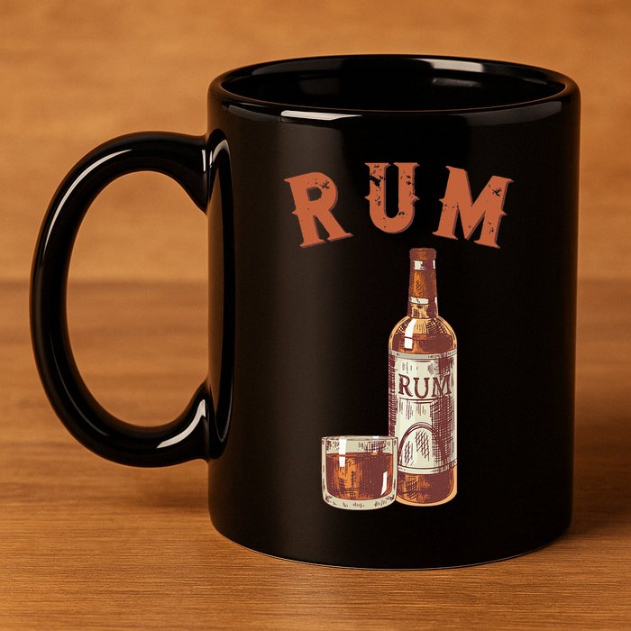 Rum PirateS Favorite Drink Alcoholic Beverage Rum 11oz C Handle Ceramic Mug