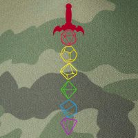 RPG Table Top Dice Sword Legacy Tie Dye Trucker Hat