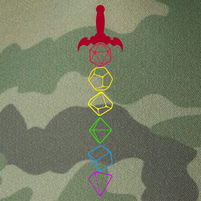 RPG Table Top Dice Sword Legacy Tie Dye Trucker Hat
