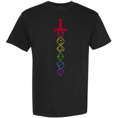 RPG Table Top Dice Sword Garment-Dyed Heavyweight T-Shirt