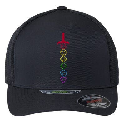 RPG Table Top Dice Sword Flexfit Unipanel Trucker Cap