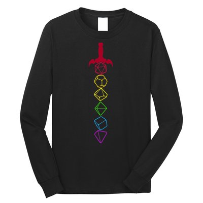 RPG Table Top Dice Sword Long Sleeve Shirt