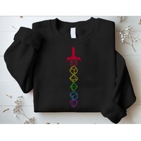 RPG Table Top Dice Sword Sweatshirt