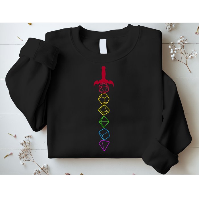 RPG Table Top Dice Sword Sweatshirt