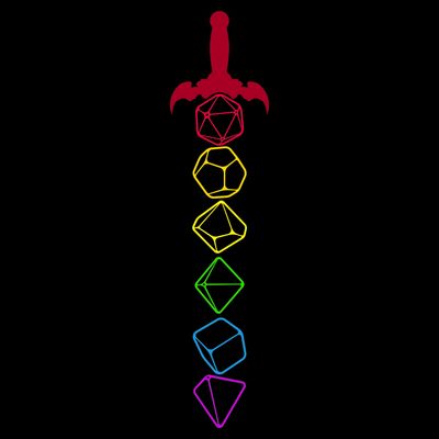 RPG Table Top Dice Sword T-Shirt