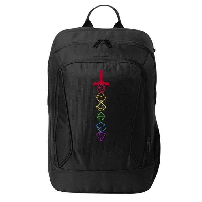 RPG Table Top Dice Sword City Backpack