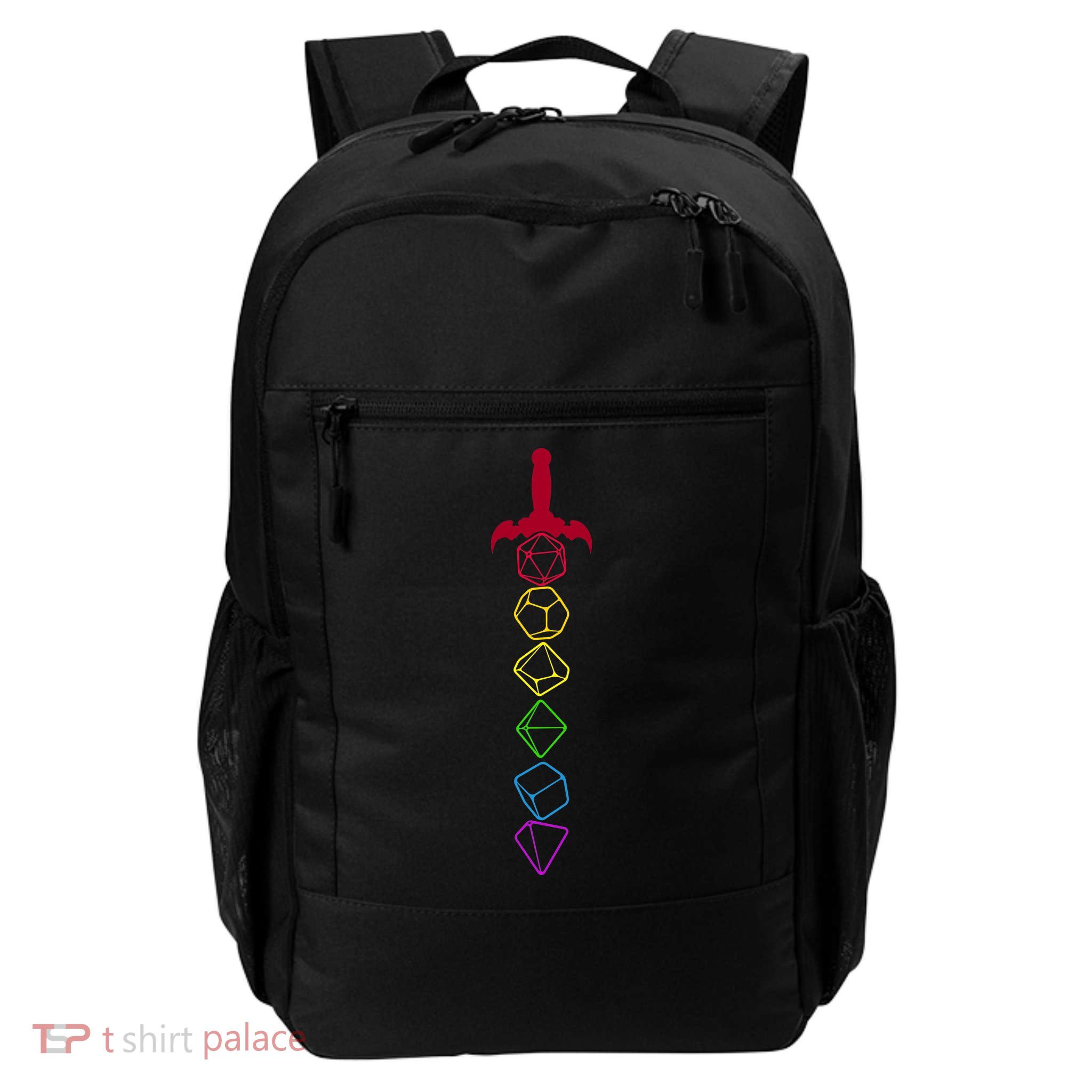 RPG Table Top Dice Sword Daily Commute Backpack