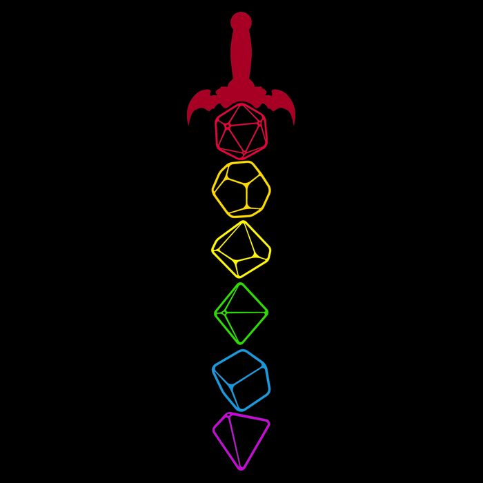 RPG Table Top Dice Sword Mousepad