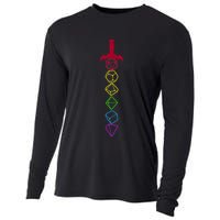 RPG Table Top Dice Sword Cooling Performance Long Sleeve Crew