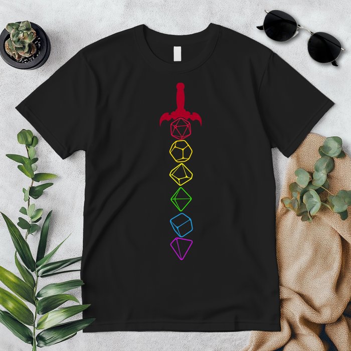 RPG Table Top Dice Sword Premium T-Shirt