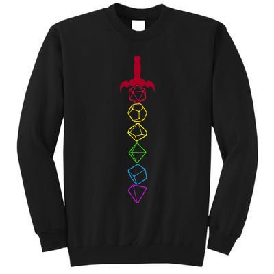 RPG Table Top Dice Sword Tall Sweatshirt