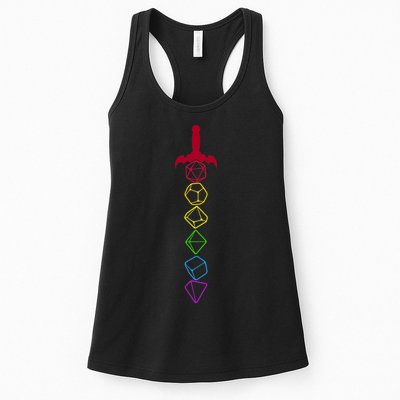 RPG Table Top Dice Sword Womens Tank Top