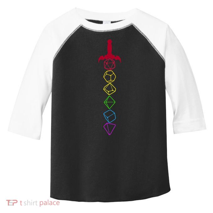 RPG Table Top Dice Sword Toddler Fine Jersey T-Shirt
