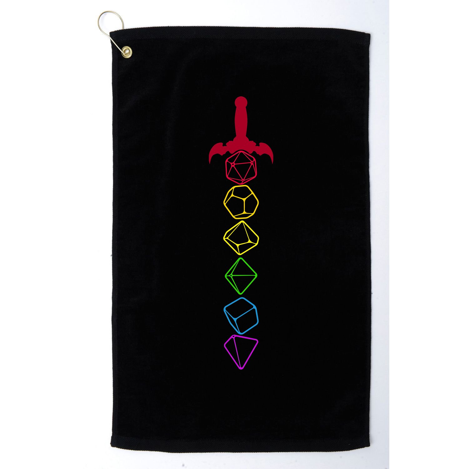 RPG Table Top Dice Sword Golf Towel