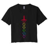 RPG Table Top Dice Sword Crop Top